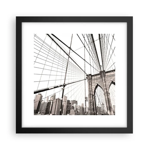 Poster in een zwarte lijst - Kathedraal van New York - 30x30 cm