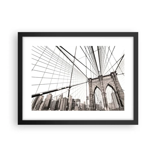 Poster in een zwarte lijst - Kathedraal van New York - 40x30 cm