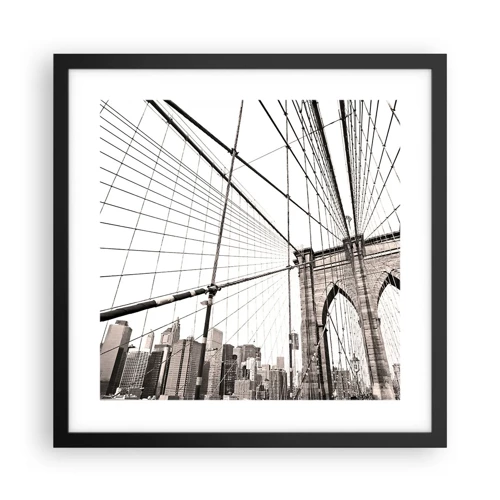 Poster in een zwarte lijst - Kathedraal van New York - 40x40 cm