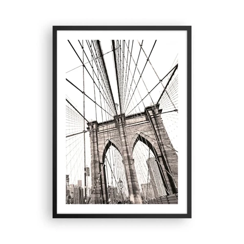 Poster in een zwarte lijst - Kathedraal van New York - 50x70 cm