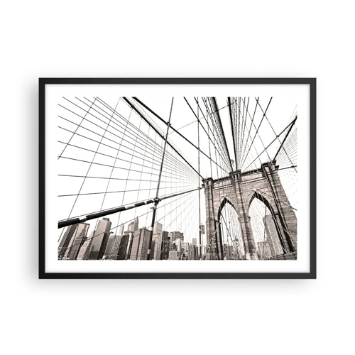 Poster in een zwarte lijst - Kathedraal van New York - 70x50 cm