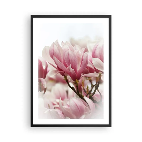 Poster in een zwarte lijst - Lente bloemen - 50x70 cm