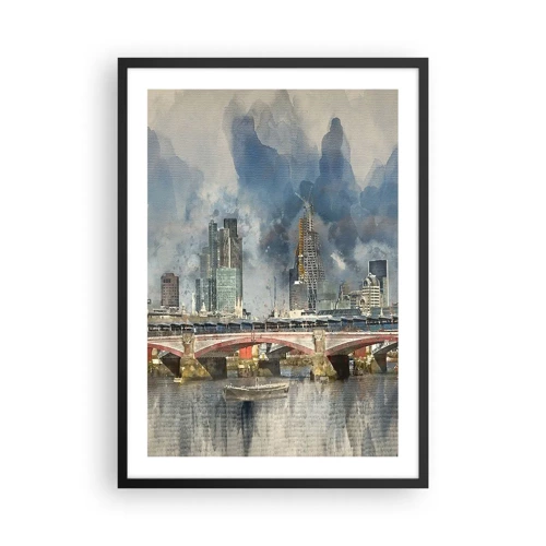 Poster in een zwarte lijst - Londen in al zijn glorie - 50x70 cm