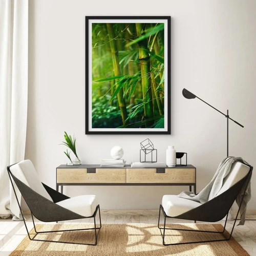 Poster in een zwarte lijst - Maak kennis met groen zelf - 70x100 cm