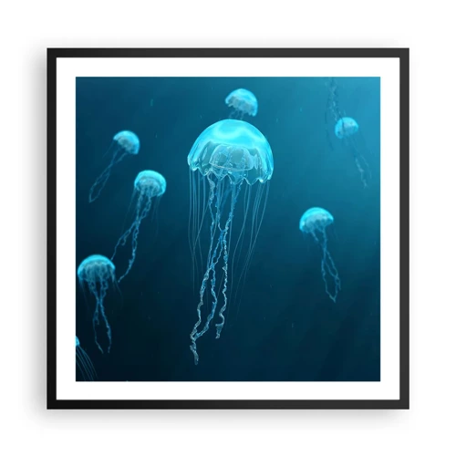 Poster in een zwarte lijst - Oceaandans - 60x60 cm