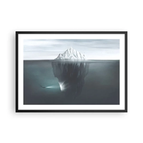 Poster in een zwarte lijst - Onderwater mysterie - 70x50 cm