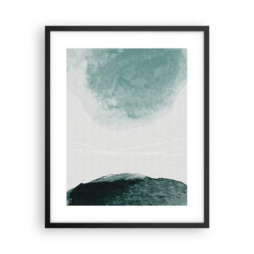 Poster in een zwarte lijst - Ontmoeting met de mist - 40x50 cm