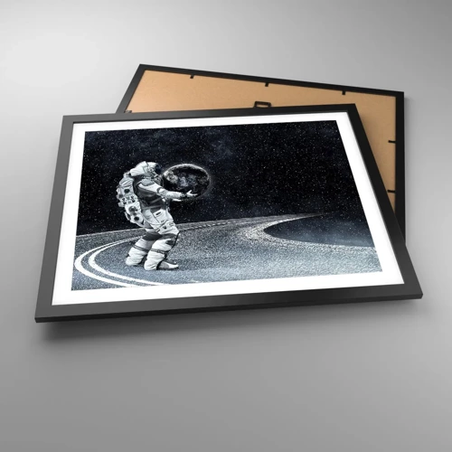 Poster in een zwarte lijst - Op de Melkweg - 50x40 cm