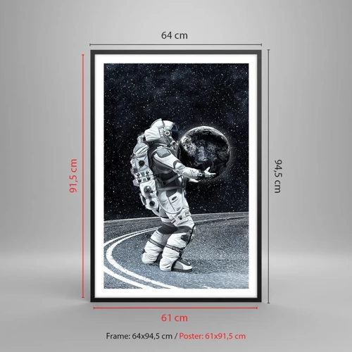 Poster in een zwarte lijst - Op de Melkweg - 61x91 cm