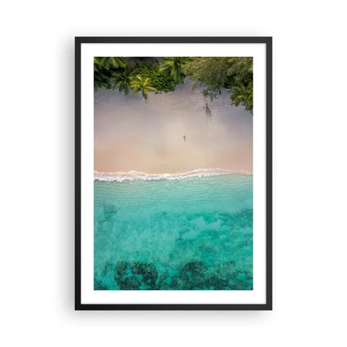 Poster in een zwarte lijst - Paradijsstrand - 50x70 cm