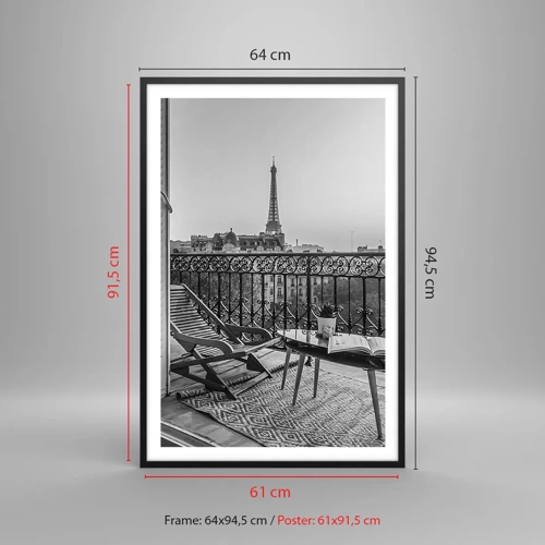 Poster in een zwarte lijst - Parijs' namiddag - 61x91 cm