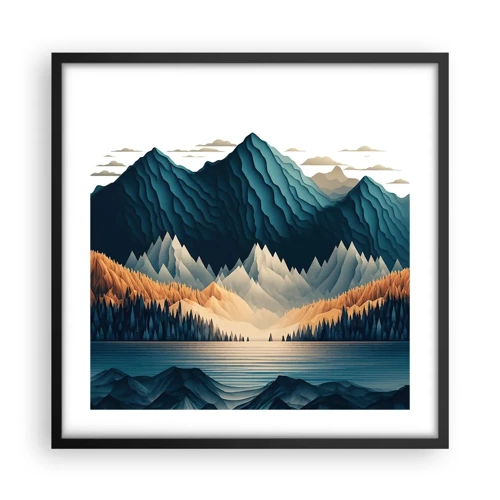 Poster in een zwarte lijst - Perfect berglandschap - 50x50 cm