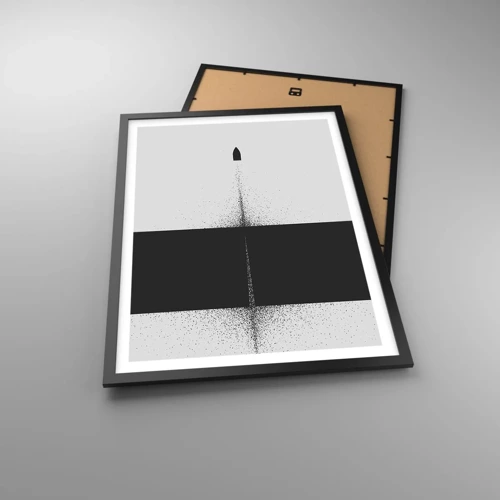Poster in een zwarte lijst - Rechtstreeks naar het doel - 50x70 cm
