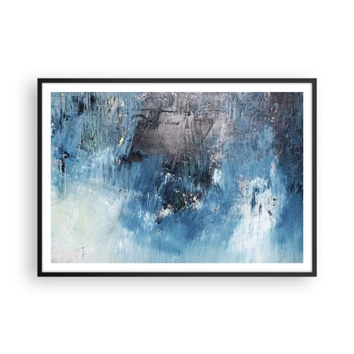 Poster in een zwarte lijst - Rhapsody in Blauw - 100x70 cm