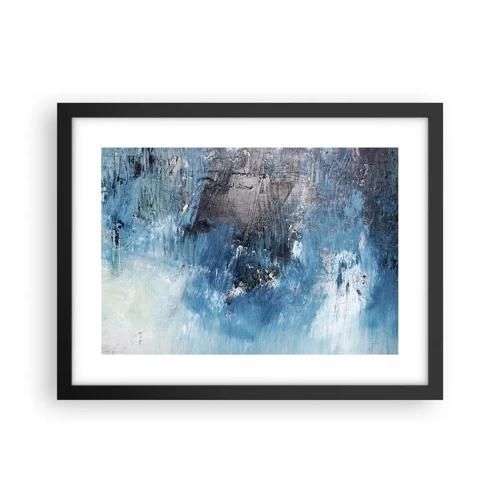 Poster in een zwarte lijst - Rhapsody in Blauw - 40x30 cm