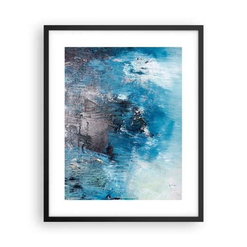 Poster in een zwarte lijst - Rhapsody in Blauw - 40x50 cm