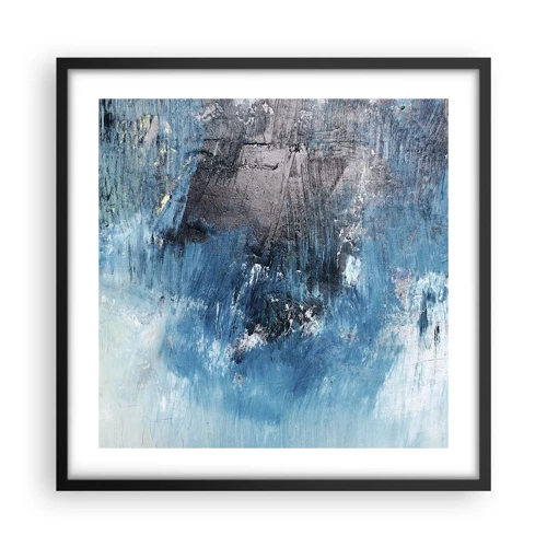 Poster in een zwarte lijst - Rhapsody in Blauw - 50x50 cm