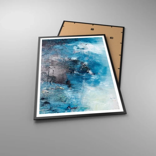 Poster in een zwarte lijst - Rhapsody in Blauw - 70x100 cm