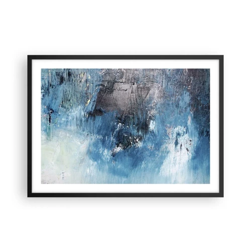 Poster in een zwarte lijst - Rhapsody in Blauw - 70x50 cm