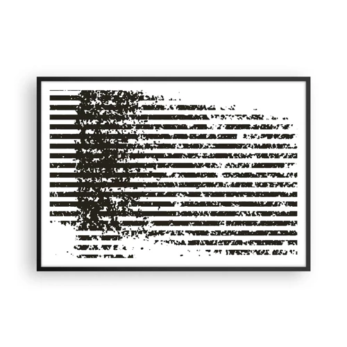Poster in een zwarte lijst - Ritme en ruis - 100x70 cm