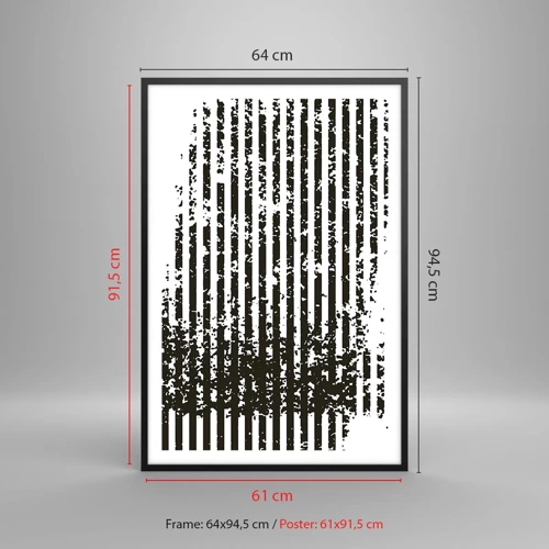 Poster in een zwarte lijst - Ritme en ruis - 61x91 cm