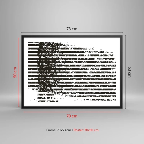 Poster in een zwarte lijst - Ritme en ruis - 70x50 cm