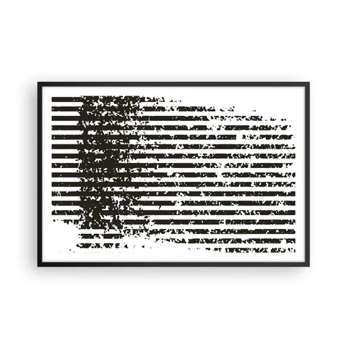 Poster in een zwarte lijst - Ritme en ruis - 91x61 cm