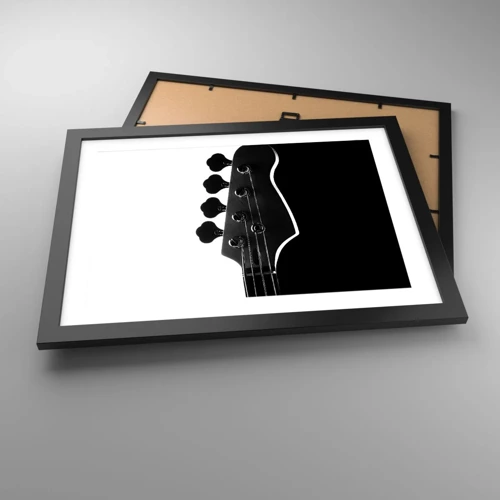 Poster in een zwarte lijst - Rock stilte - 40x30 cm