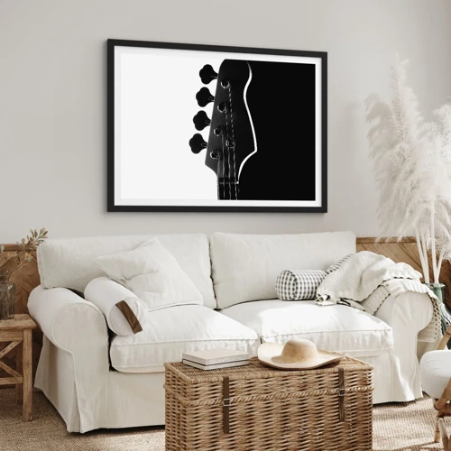 Poster in een zwarte lijst - Rock stilte - 91x61 cm