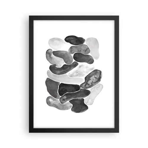 Poster in een zwarte lijst - Rotsachtige abstractie - 30x40 cm