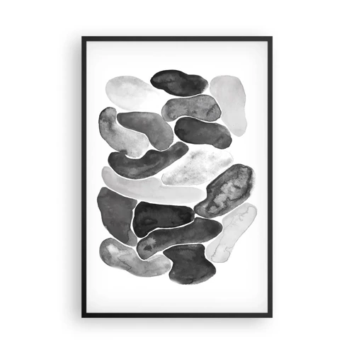 Poster in een zwarte lijst - Rotsachtige abstractie - 61x91 cm
