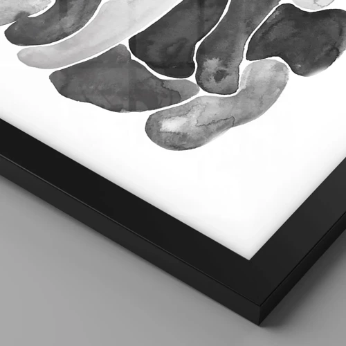 Poster in een zwarte lijst - Rotsachtige abstractie - 70x50 cm