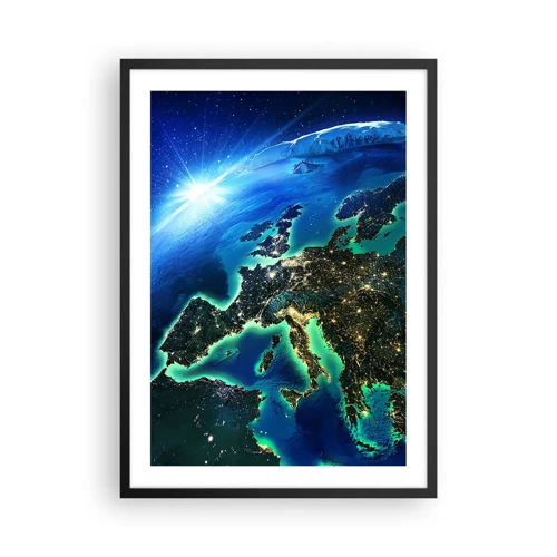 Poster in een zwarte lijst - Sprankelend Europa - 50x70 cm