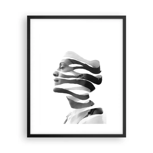 Poster in een zwarte lijst - Surrealistisch portret - 40x50 cm