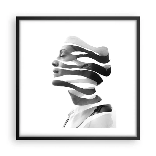 Poster in een zwarte lijst - Surrealistisch portret - 50x50 cm