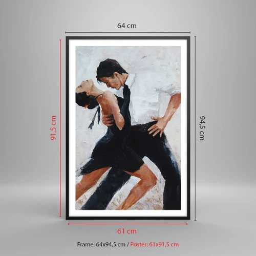 Poster in een zwarte lijst - Tango van mijn dromen - 61x91 cm