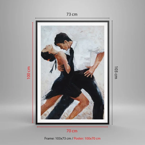 Poster in een zwarte lijst - Tango van mijn dromen - 70x100 cm