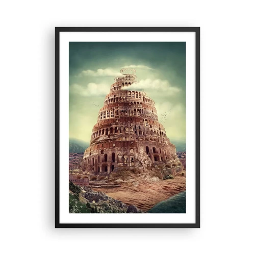 Poster in een zwarte lijst - Toren van Babel - 50x70 cm