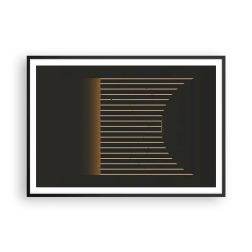 Poster in een zwarte lijst - Verken de duisternis - 100x70 cm