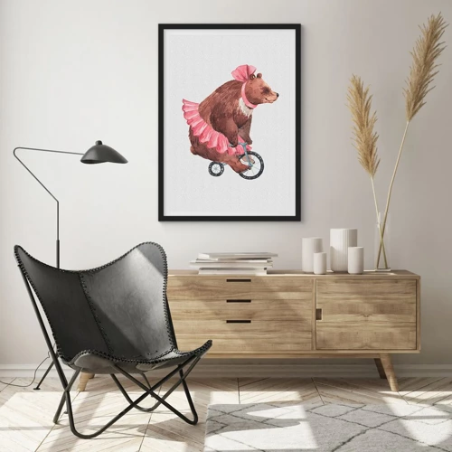 Poster in een zwarte lijst - Wat een circus! - 70x100 cm