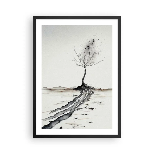 Poster in een zwarte lijst - Winterse melancholie - 50x70 cm