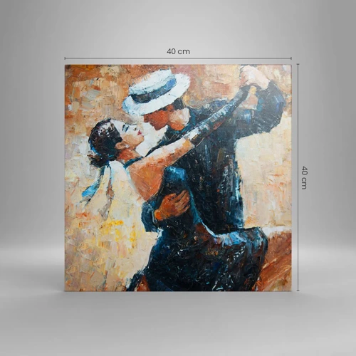 Schilderen op canvas - A la Rudolf Valentino - 40x40 cm