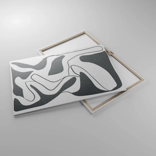Schilderen op canvas - Abstract doolhofplezier - 100x70 cm