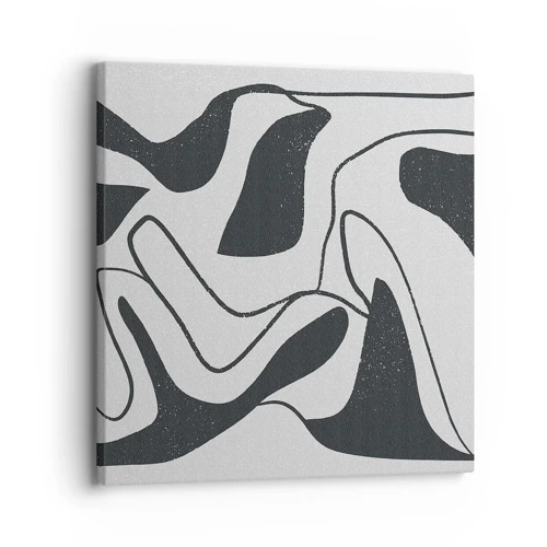 Schilderen op canvas - Abstract doolhofplezier - 30x30 cm