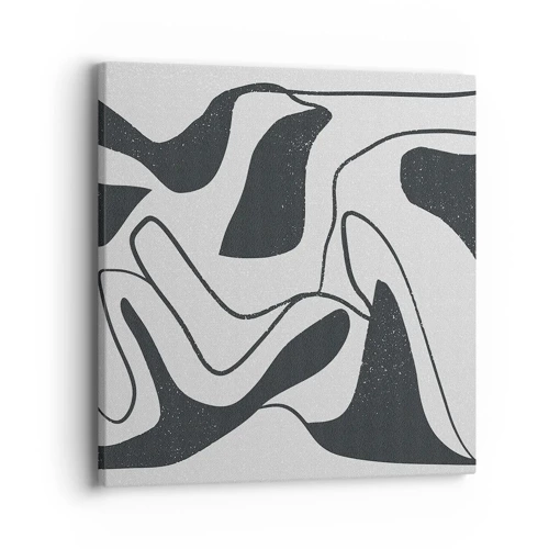 Schilderen op canvas - Abstract doolhofplezier - 40x40 cm