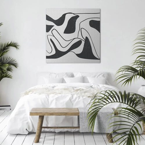 Schilderen op canvas - Abstract doolhofplezier - 50x50 cm