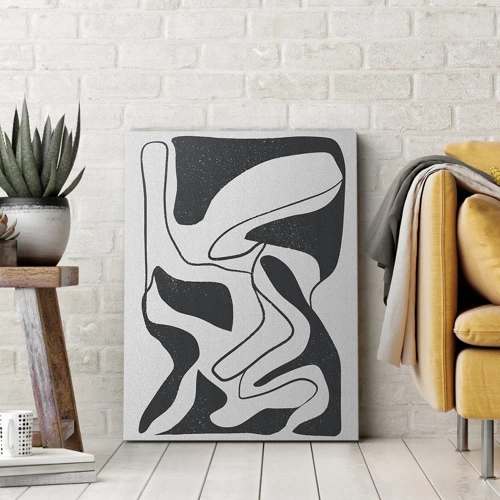 Schilderen op canvas - Abstract doolhofplezier - 50x70 cm