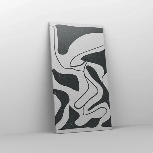 Schilderen op canvas - Abstract doolhofplezier - 55x100 cm