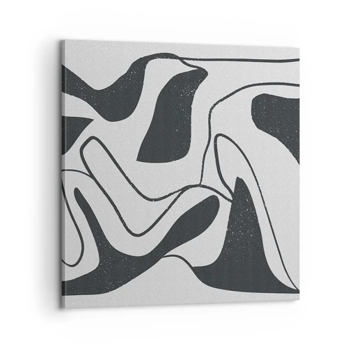 Schilderen op canvas - Abstract doolhofplezier - 60x60 cm