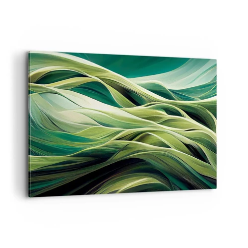 Schilderen op canvas - Abstract groen spel - 100x70 cm